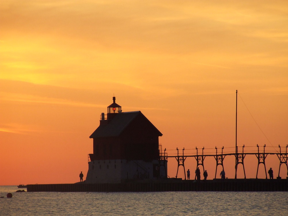 Sonnenuntergang am Lake Michigan