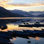 Sonnenuntergang am Lake Phewa