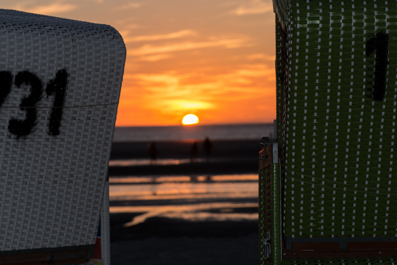 Sonnenuntergang am Langeooger Strand