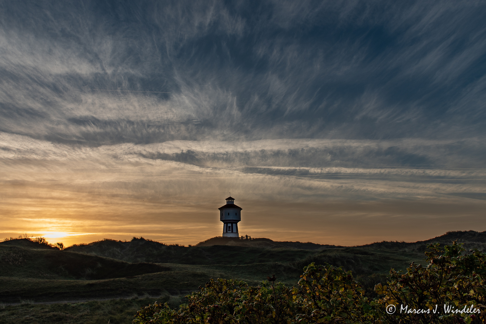 Sonnenuntergang am Langeooger Wasserturm