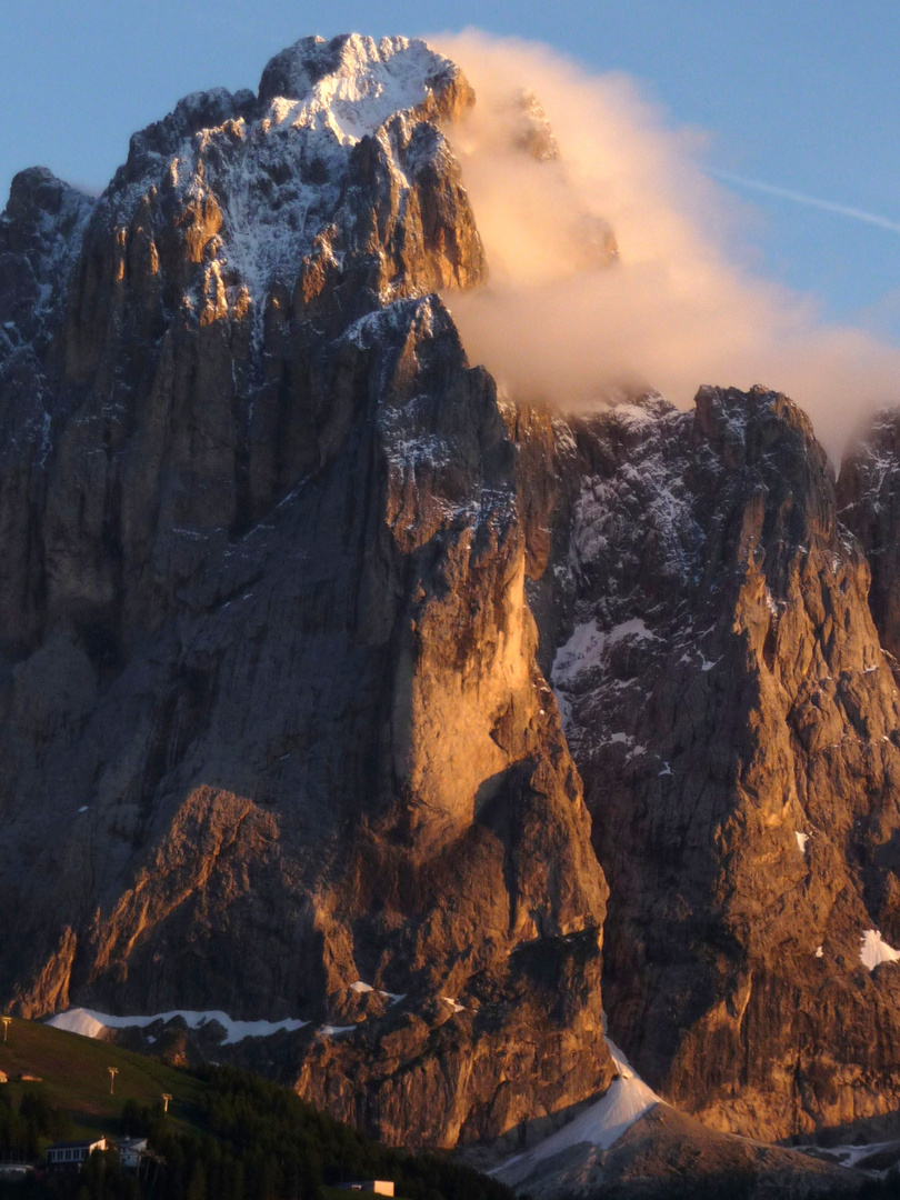 Sonnenuntergang am Langkofel-Grödnertal, Juni 2010