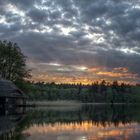 Sonnenuntergang am Langsee