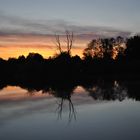 Sonnenuntergang am Lautersee bei Königsbrunn