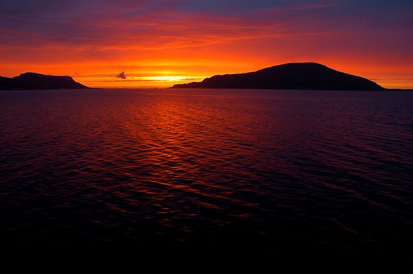 Sonnenuntergang am letzten Bordtag