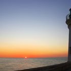 Sonnenuntergang am Leuchtturm von Saint-Valery-en-Caux