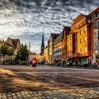 Sonnenuntergang am Lindenauer Markt