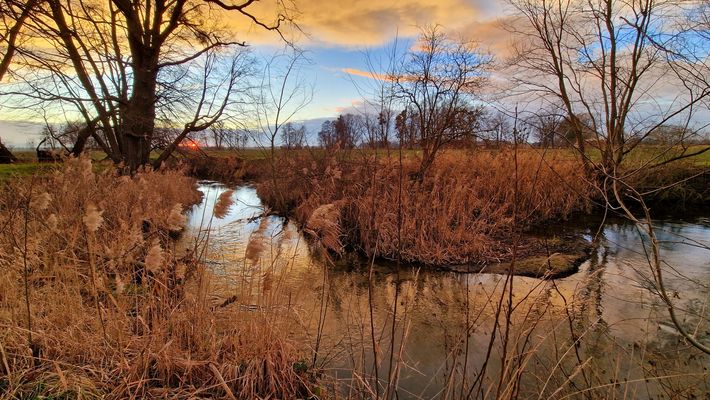 Sonnenuntergang am "Löbauer Wasser" 