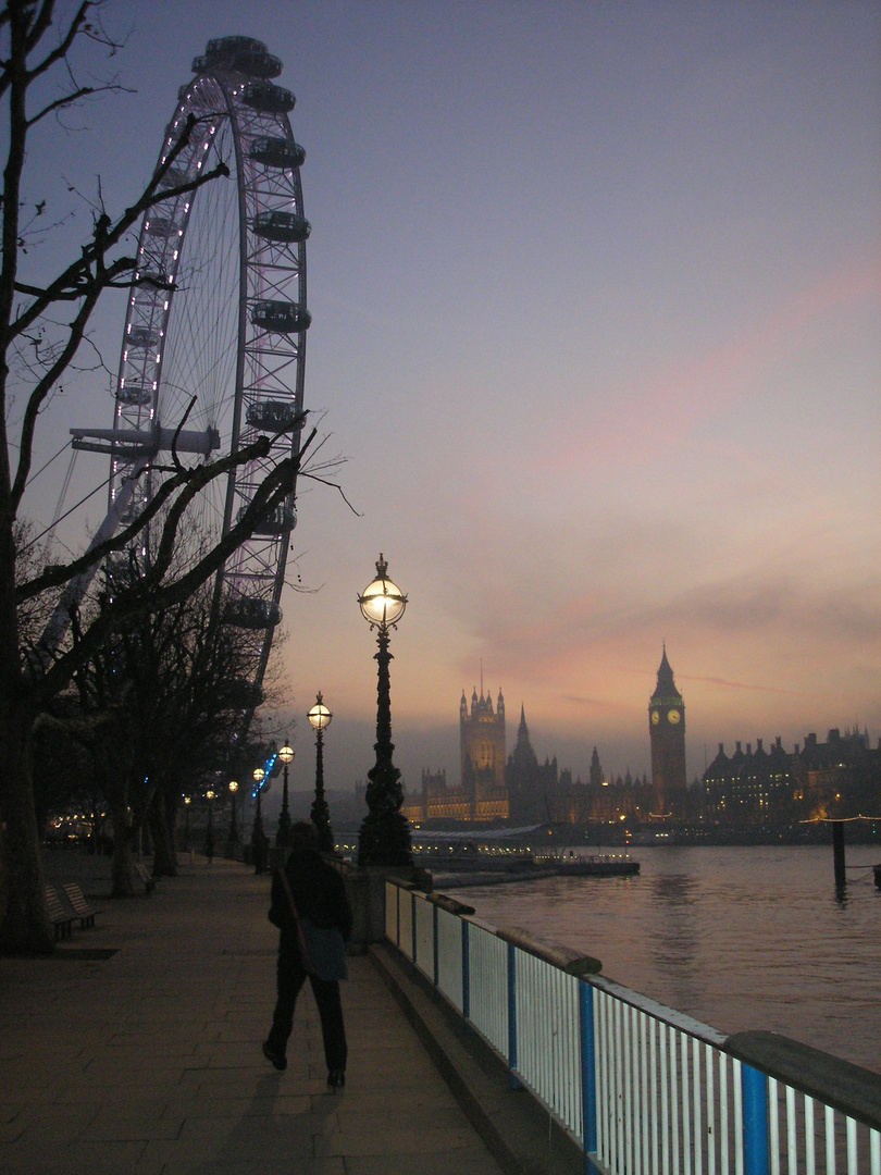 Sonnenuntergang am London Eye