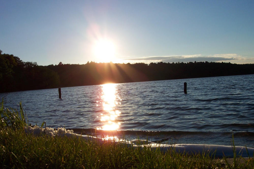 Sonnenuntergang am Lütauer See