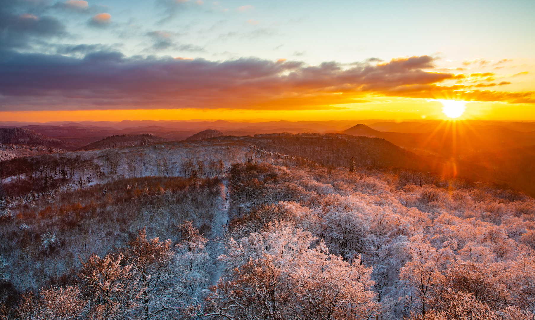 Sonnenuntergang am Luitpoldturm