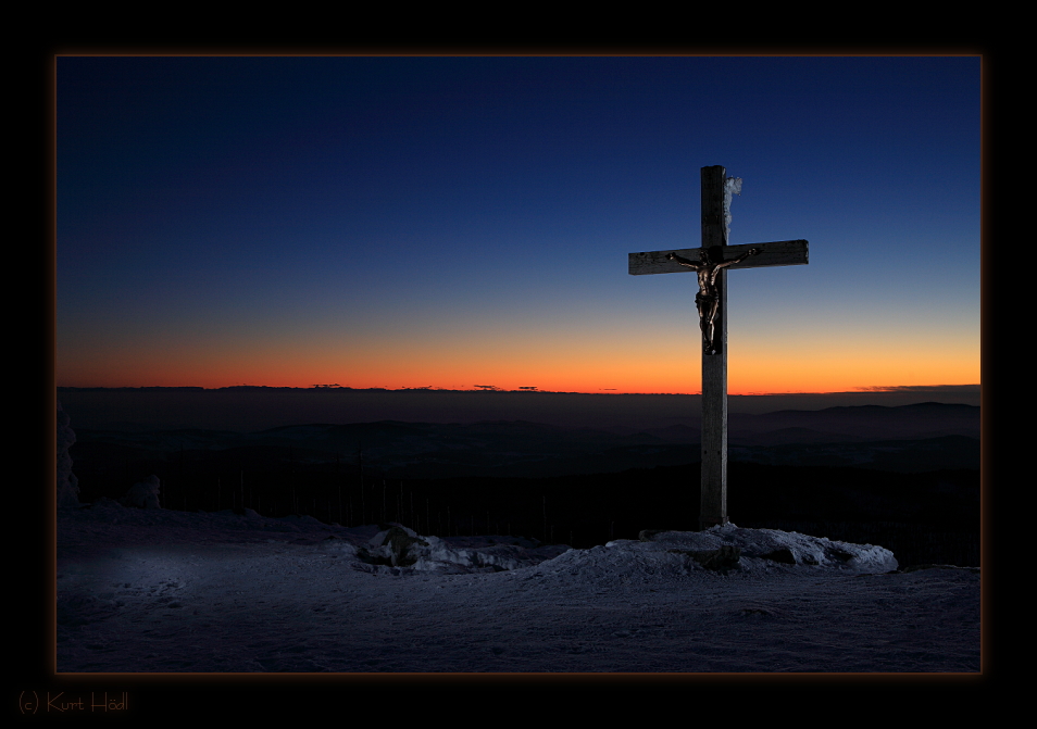 Sonnenuntergang am Lusenkreuz..