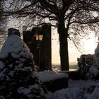 Sonnenuntergang am Maasufer bei Arcen (NL)