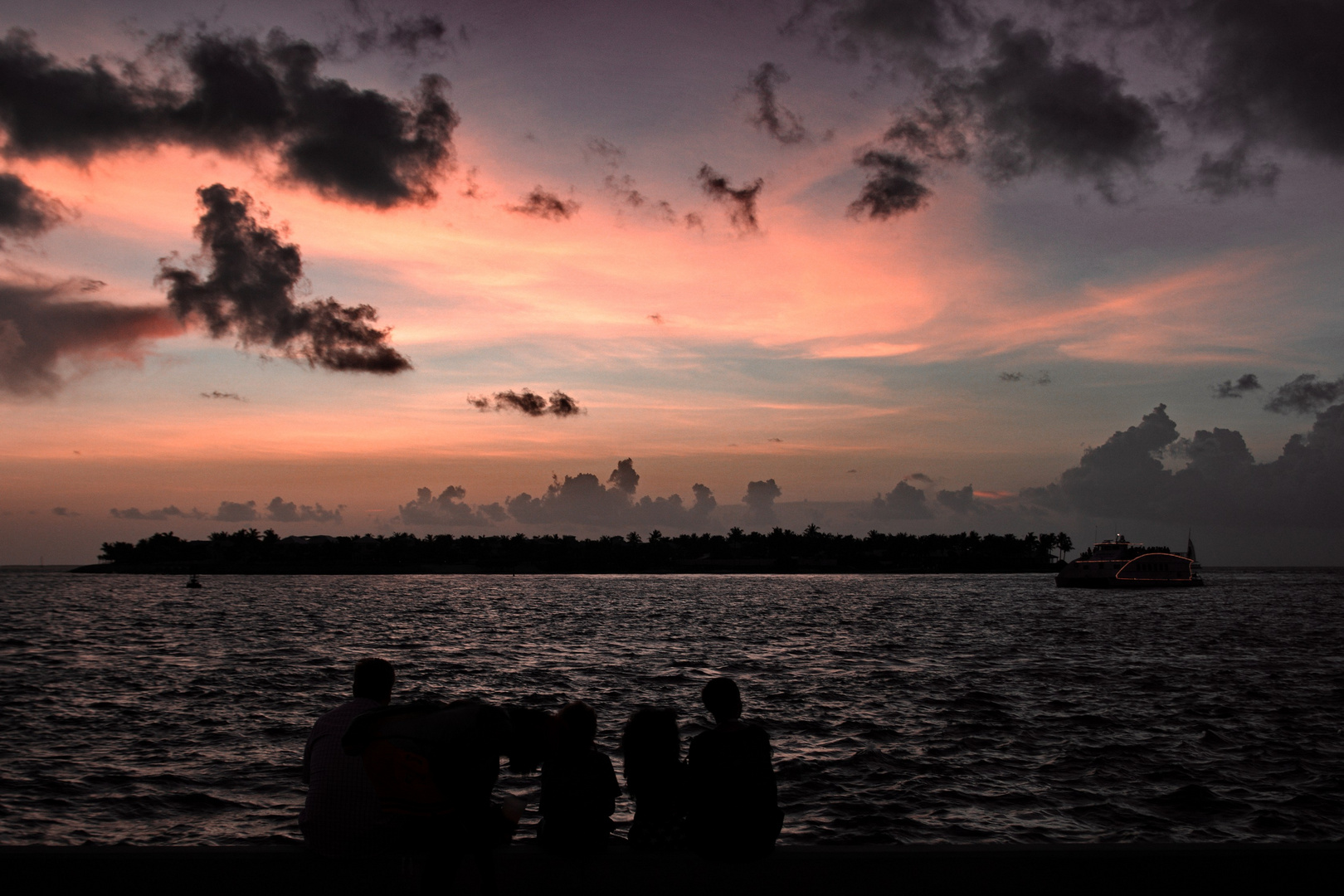 Sonnenuntergang am Mallory Square in Key West