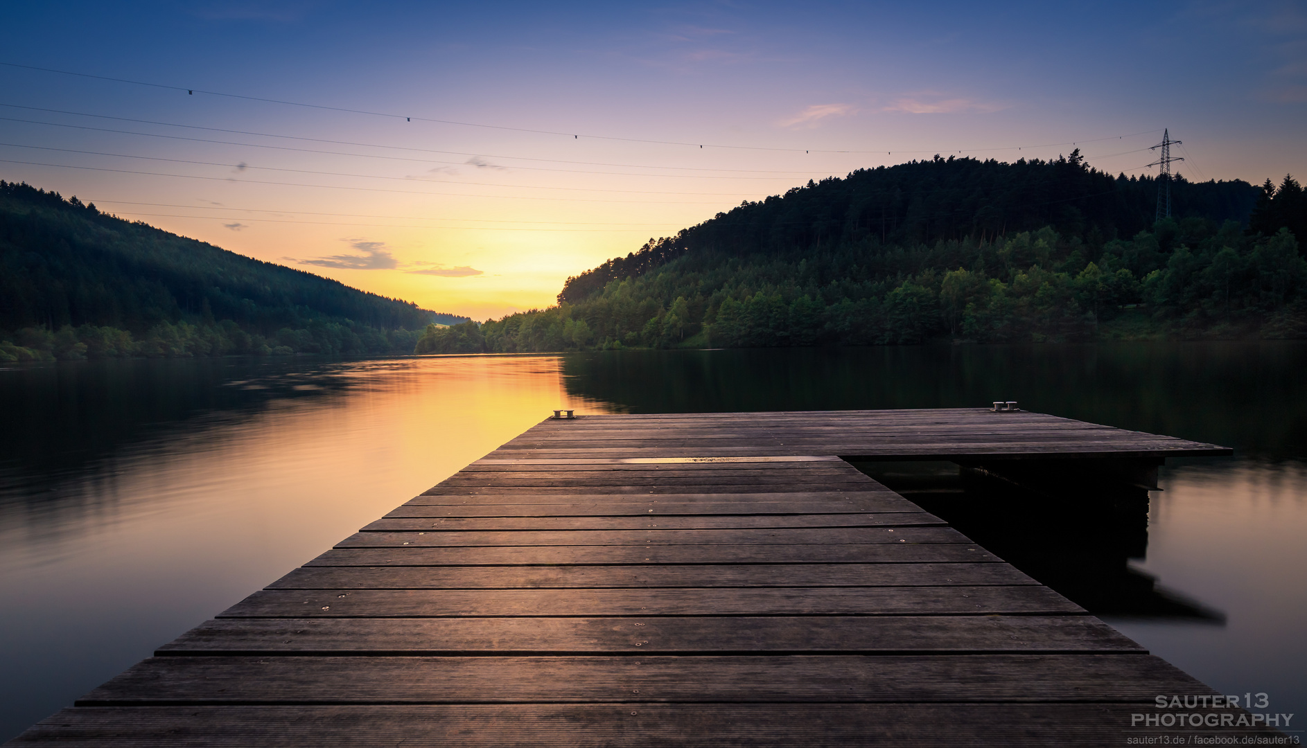 Sonnenuntergang am Marbachstausee