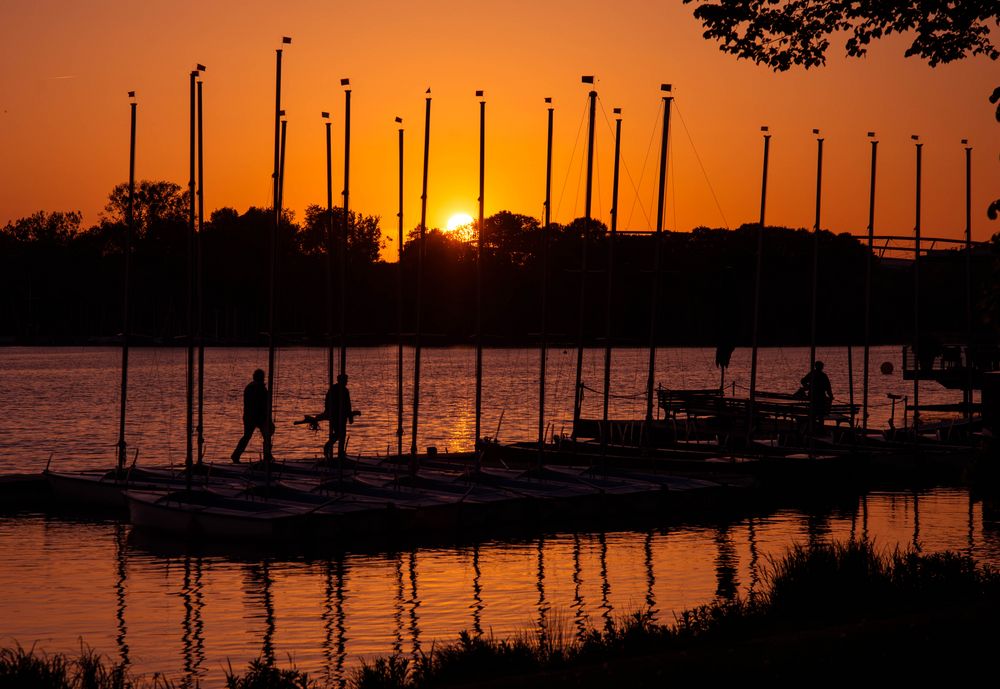 sonnenuntergang am maschsee