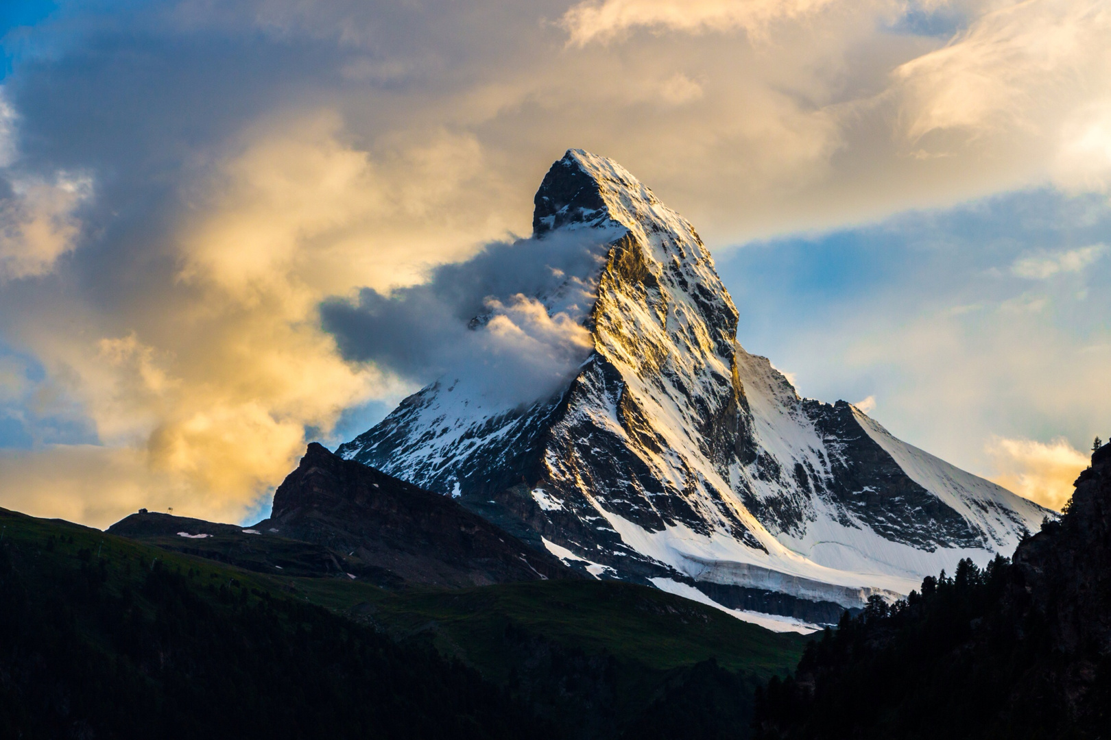 Sonnenuntergang am Matterhorn