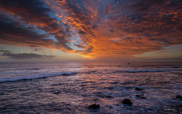 Sonnenuntergang am Meer 