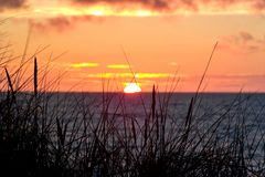 Sonnenuntergang am Meer bei Lønstrup.