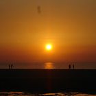 Sonnenuntergang am Meer in Holland