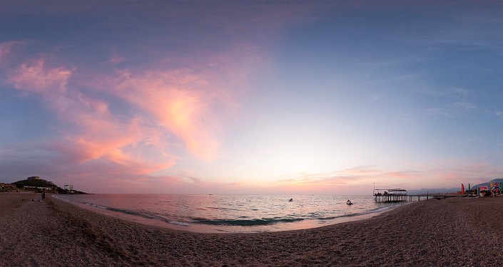 Sonnenuntergang Am Meer Panorama Foto Bild Landschaft Meer Strand Strand Bilder Auf Fotocommunity