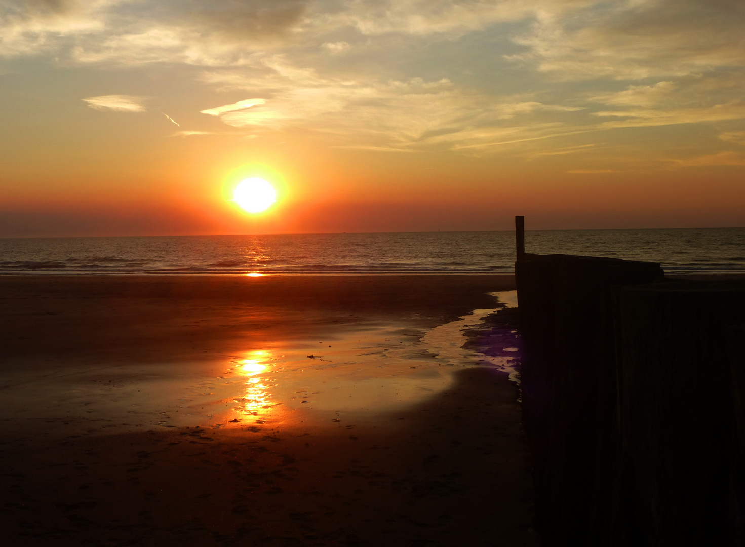 Sonnenuntergang am Meer von Cadzand