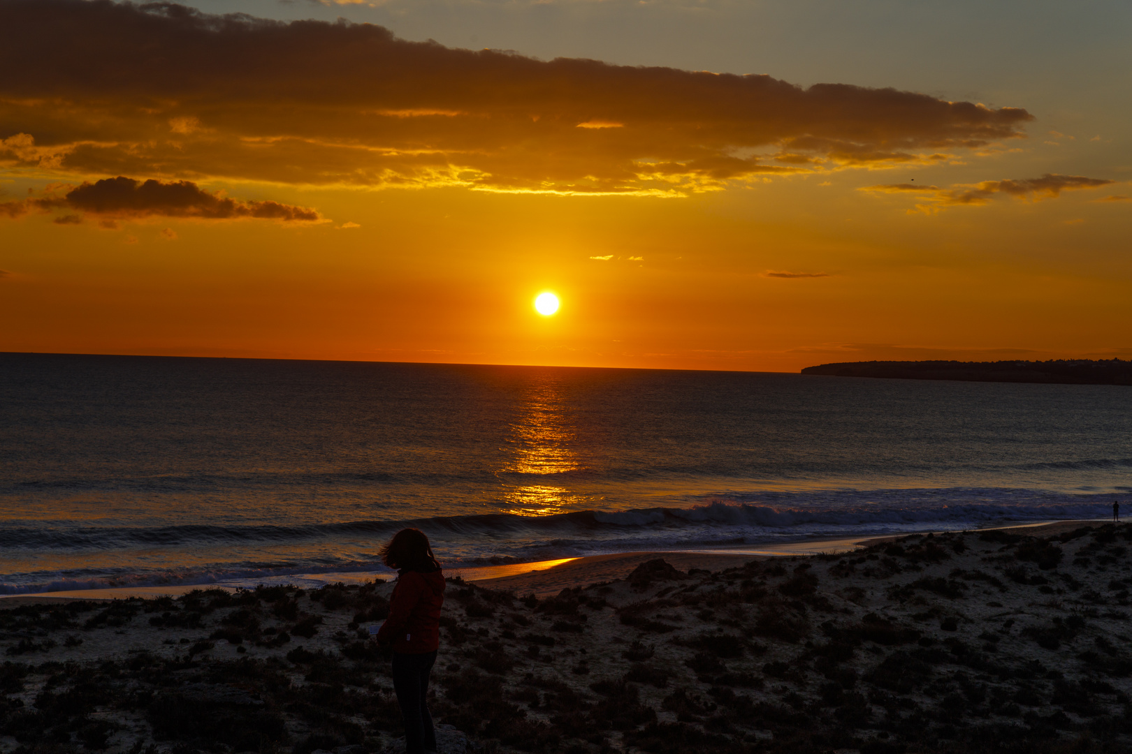 Sonnenuntergang am Meer/Düne  in der Algarve