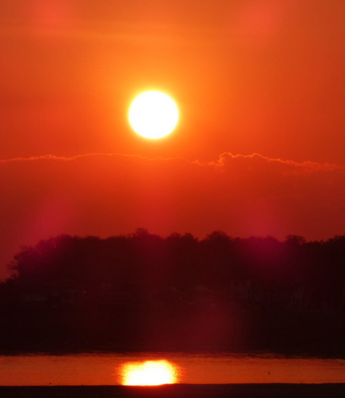 Sonnenuntergang am Mekong