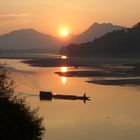 Sonnenuntergang am Mekong