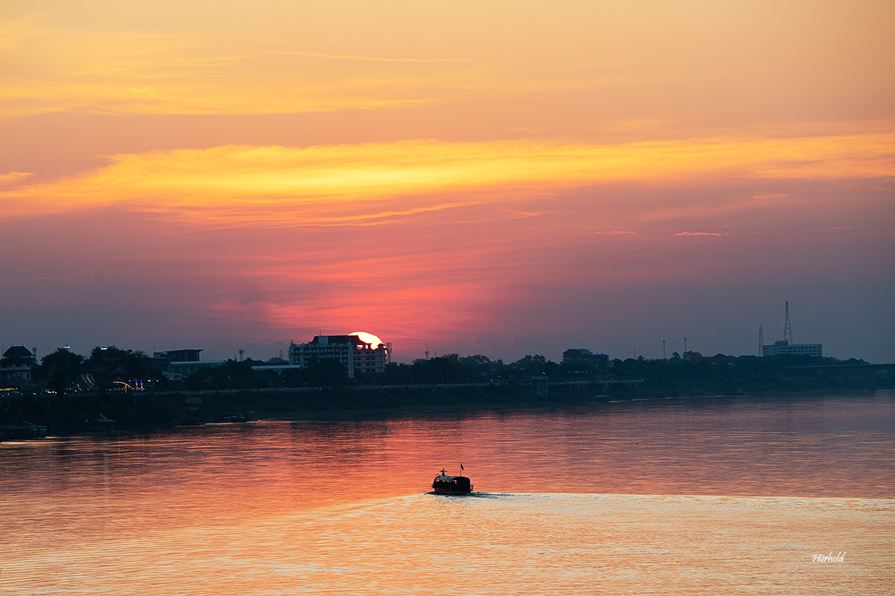 Sonnenuntergang am Mekong III