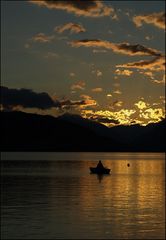 Sonnenuntergang am Milstätter See