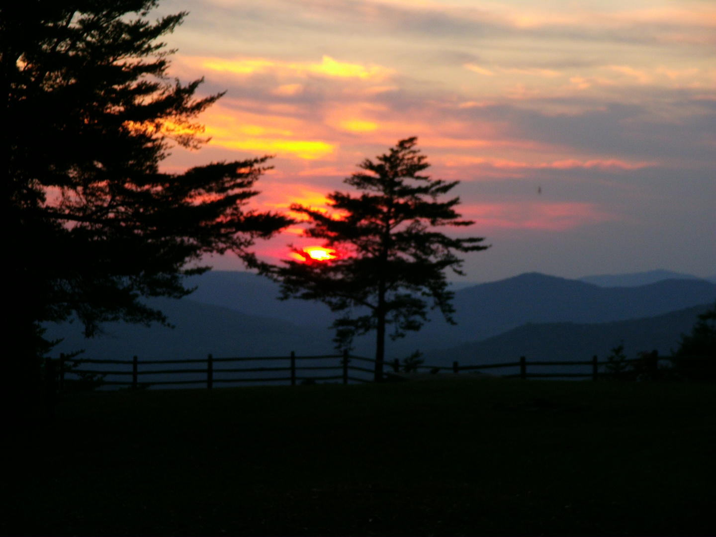 Sonnenuntergang am Mission Point Aussichtspunkt in Tennessee