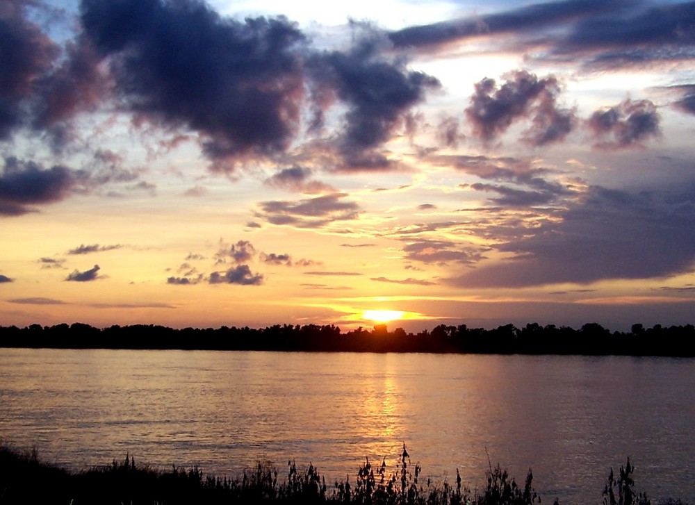 Sonnenuntergang am Mississippi