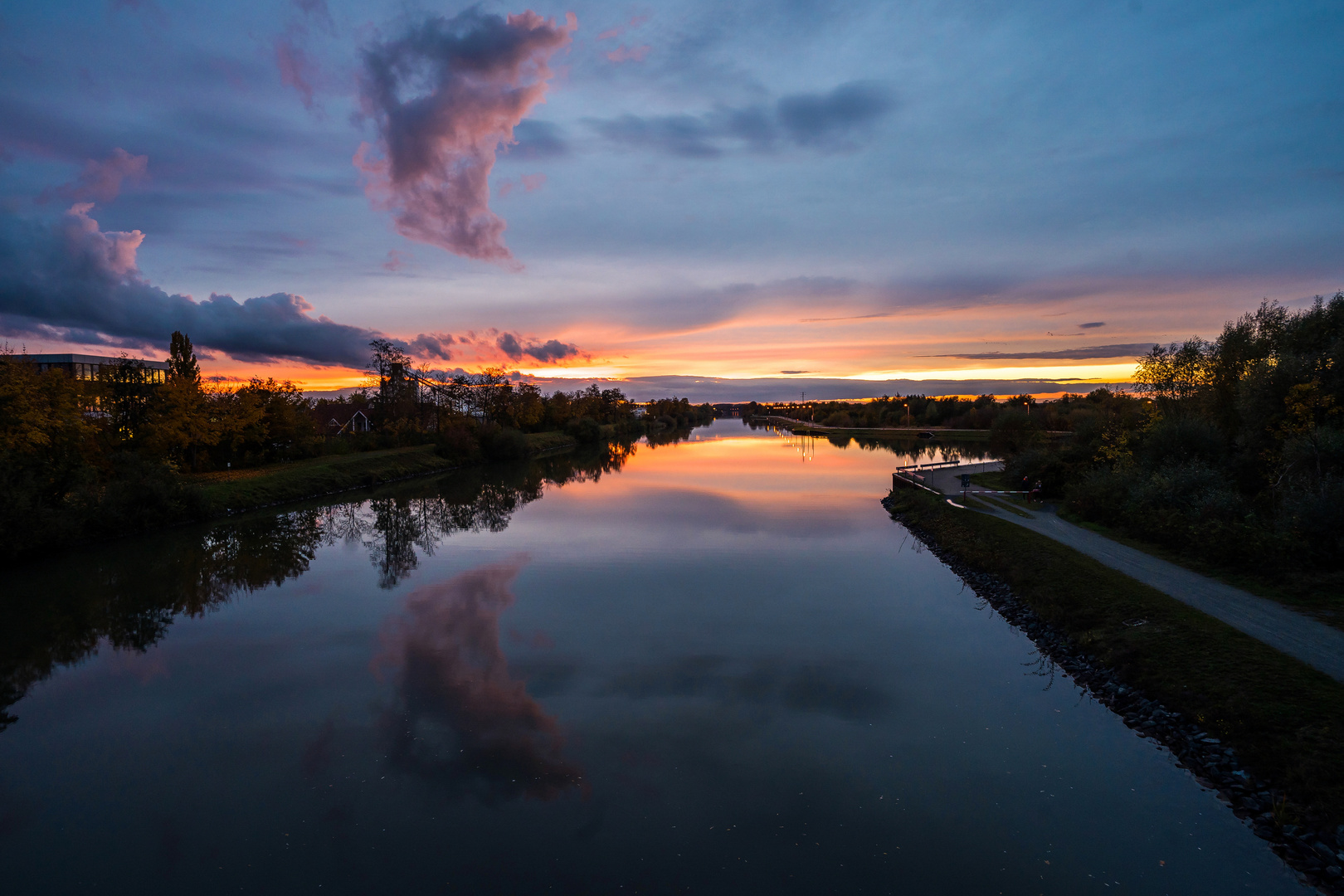 Sonnenuntergang am Mittellandkanal