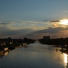 Sonnenuntergang am Mittellandkanal bei der Autostadt