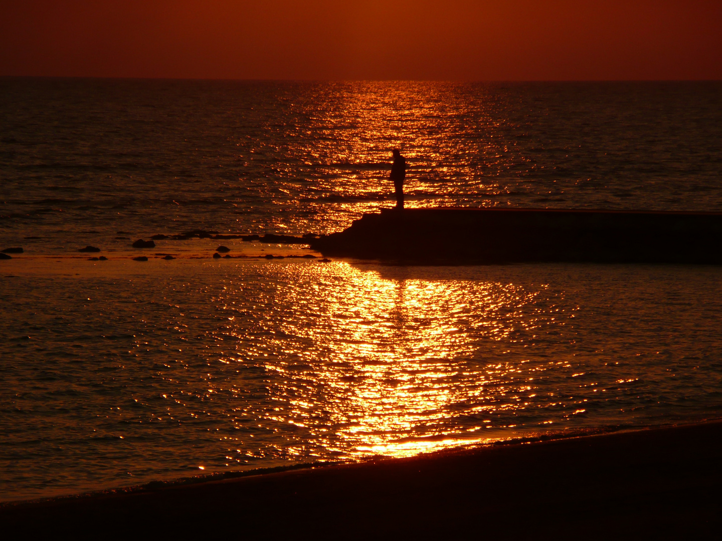 Sonnenuntergang am Mittelmeer