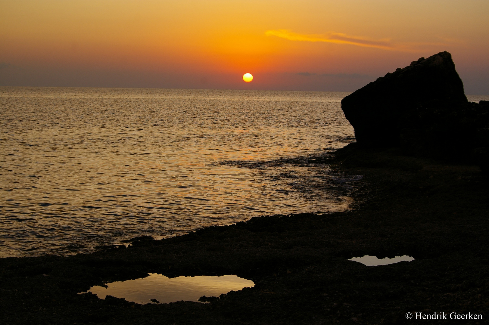 Sonnenuntergang am Mittelmeer