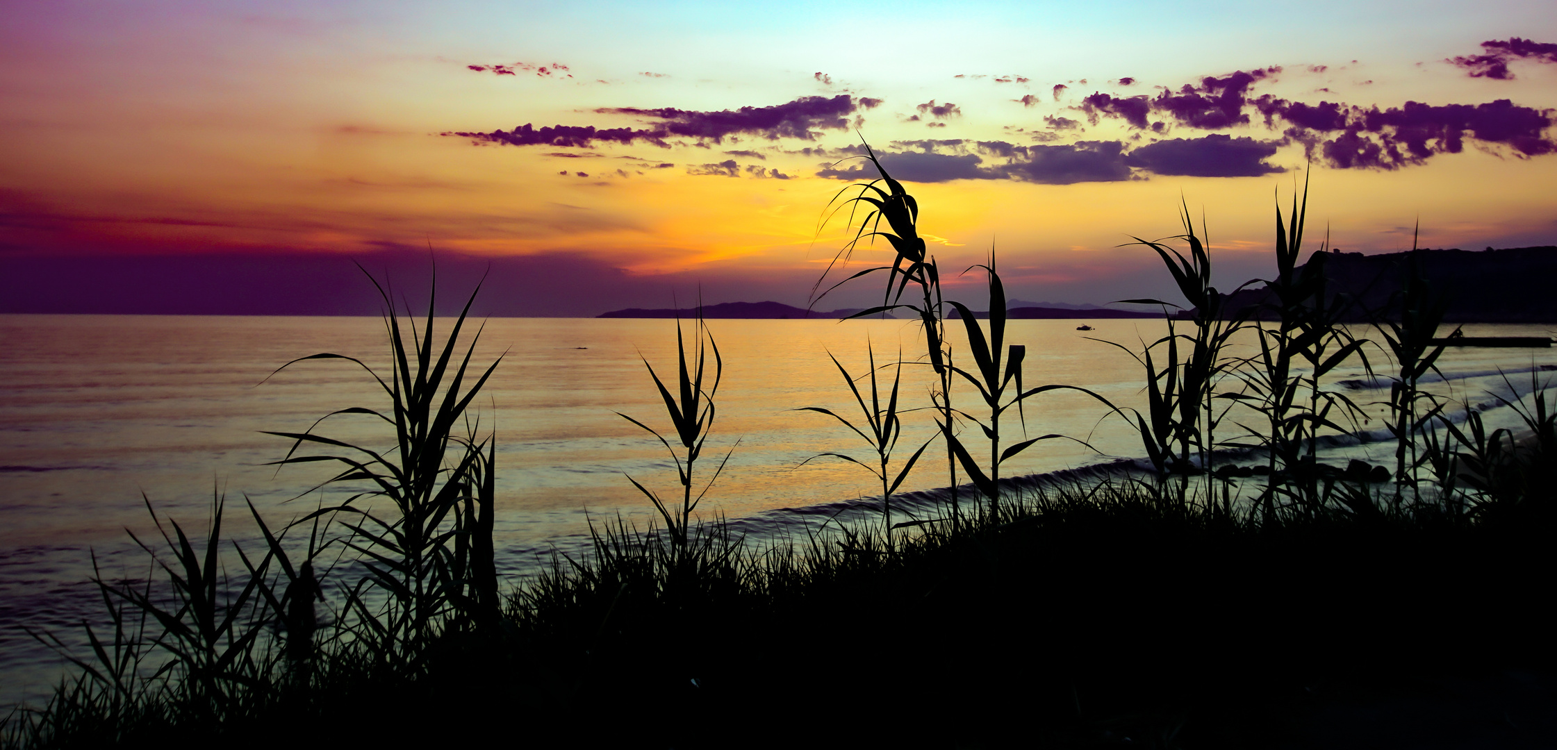 Sonnenuntergang am Mittelmeer