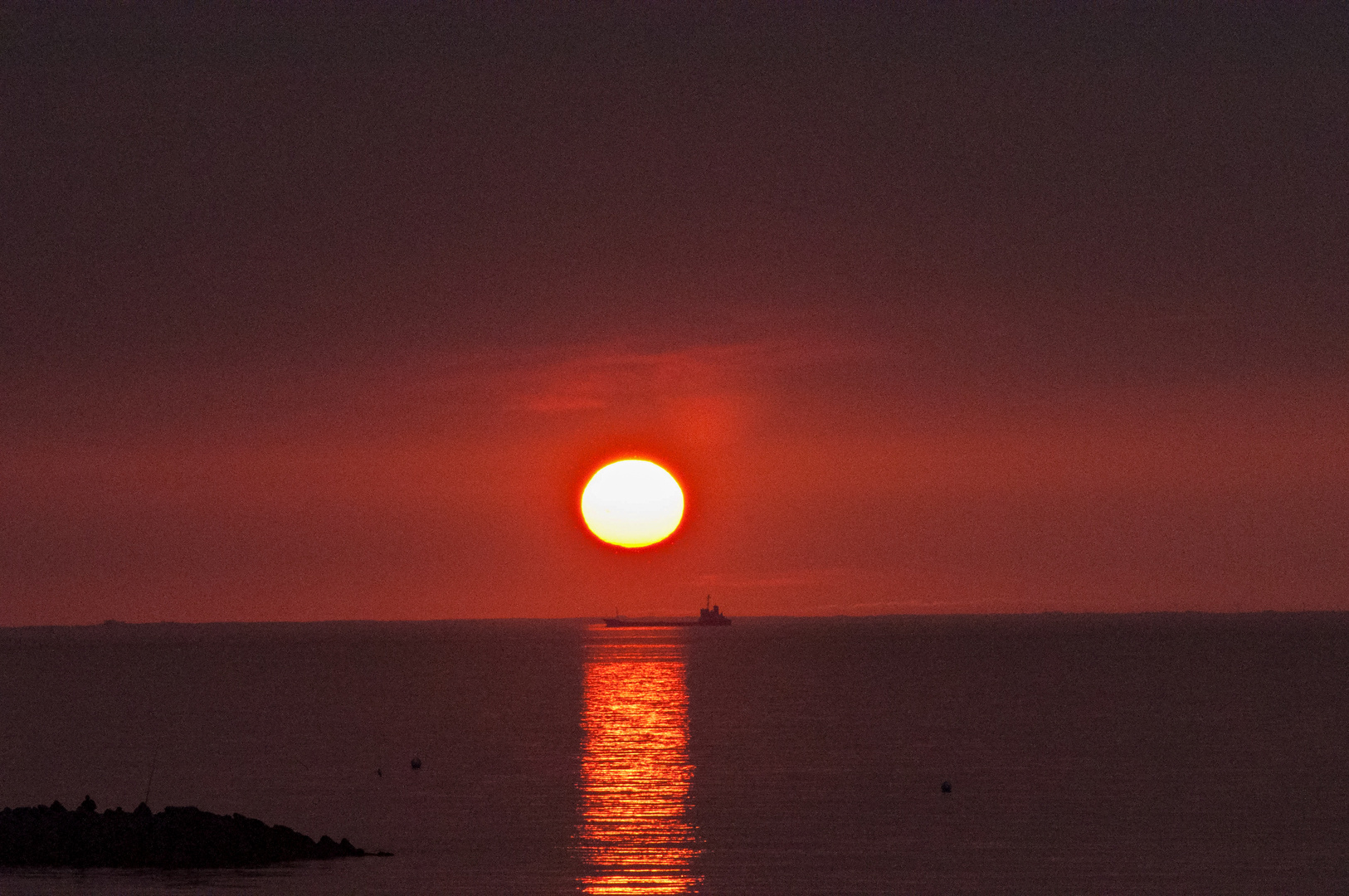 Sonnenuntergang  am Mittelmeer
