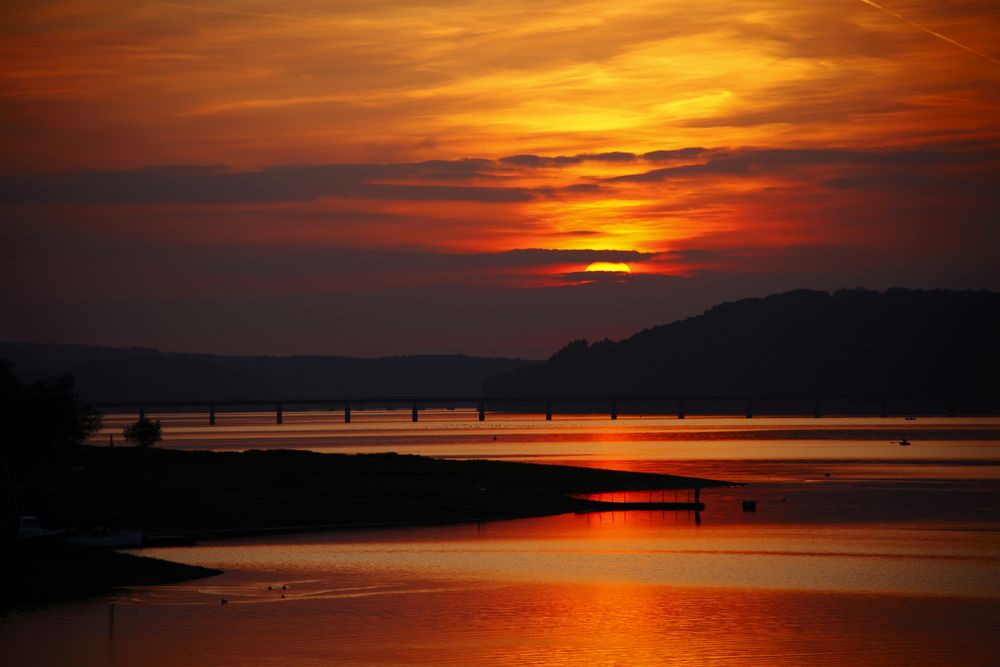 Sonnenuntergang am Möhnesee