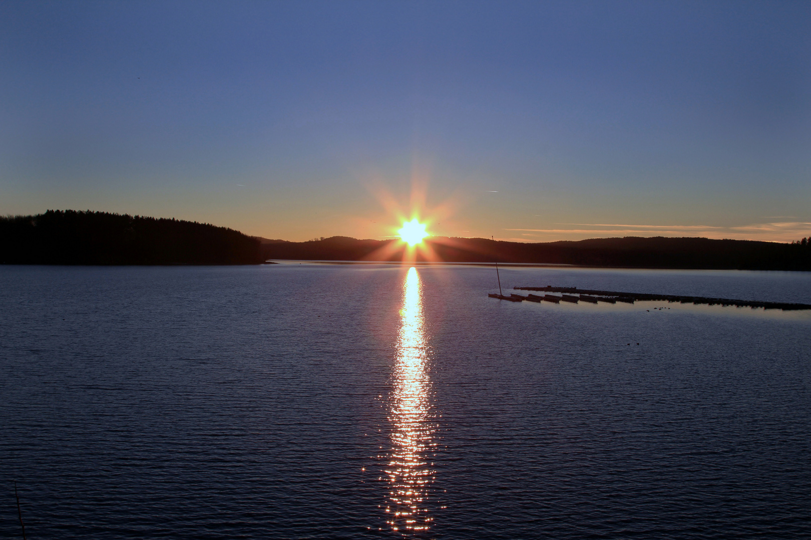 Sonnenuntergang am Möhnesee bei Delecke