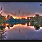 Sonnenuntergang am Mönchbruchweiher.