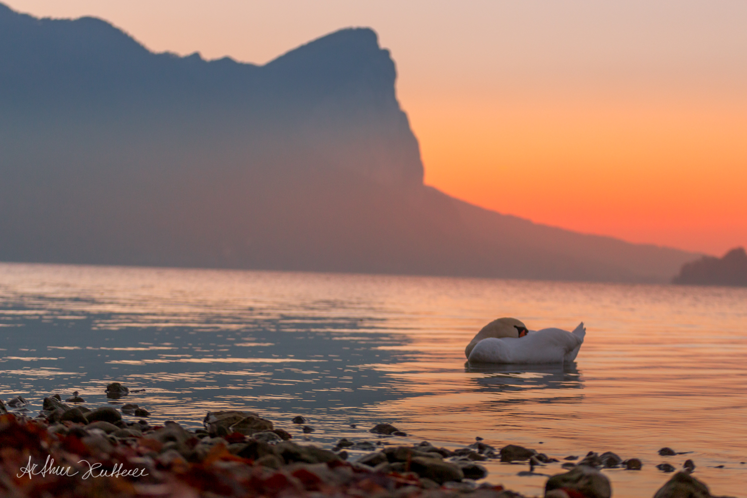 Sonnenuntergang am Mondsee