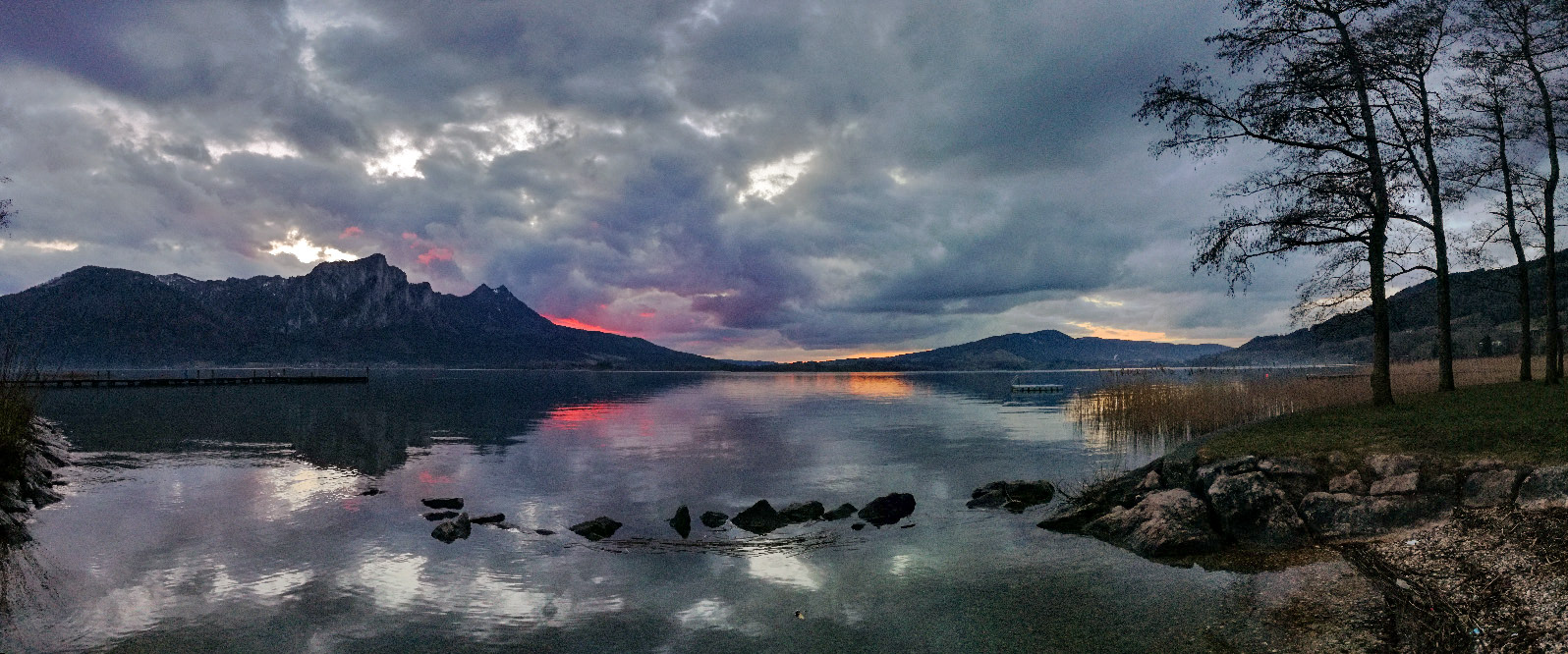 Sonnenuntergang am Mondsee