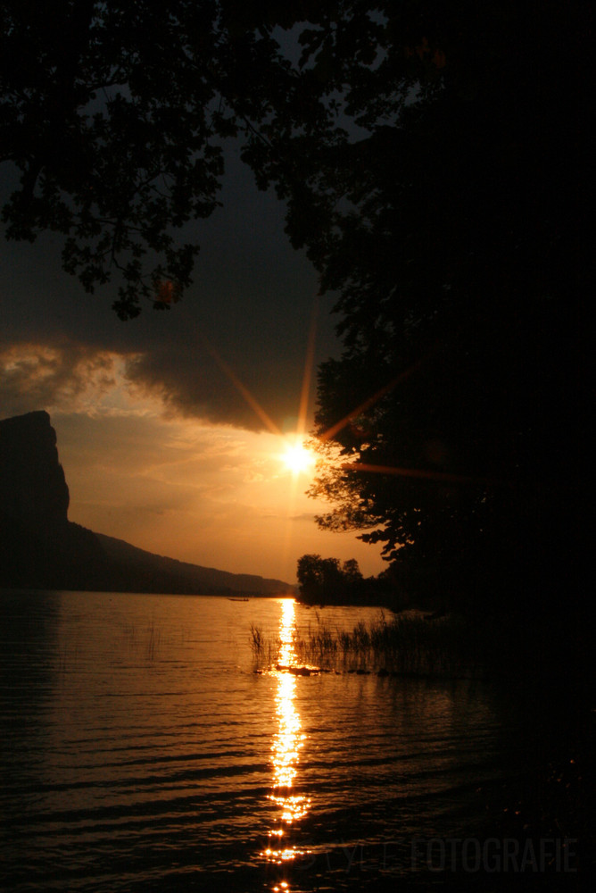 sonnenuntergang am Mondsee