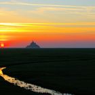 Sonnenuntergang am Mont-Saint-Michel