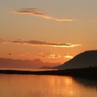 Sonnenuntergang Am Mortenstrand Norwegen Um Mitternacht