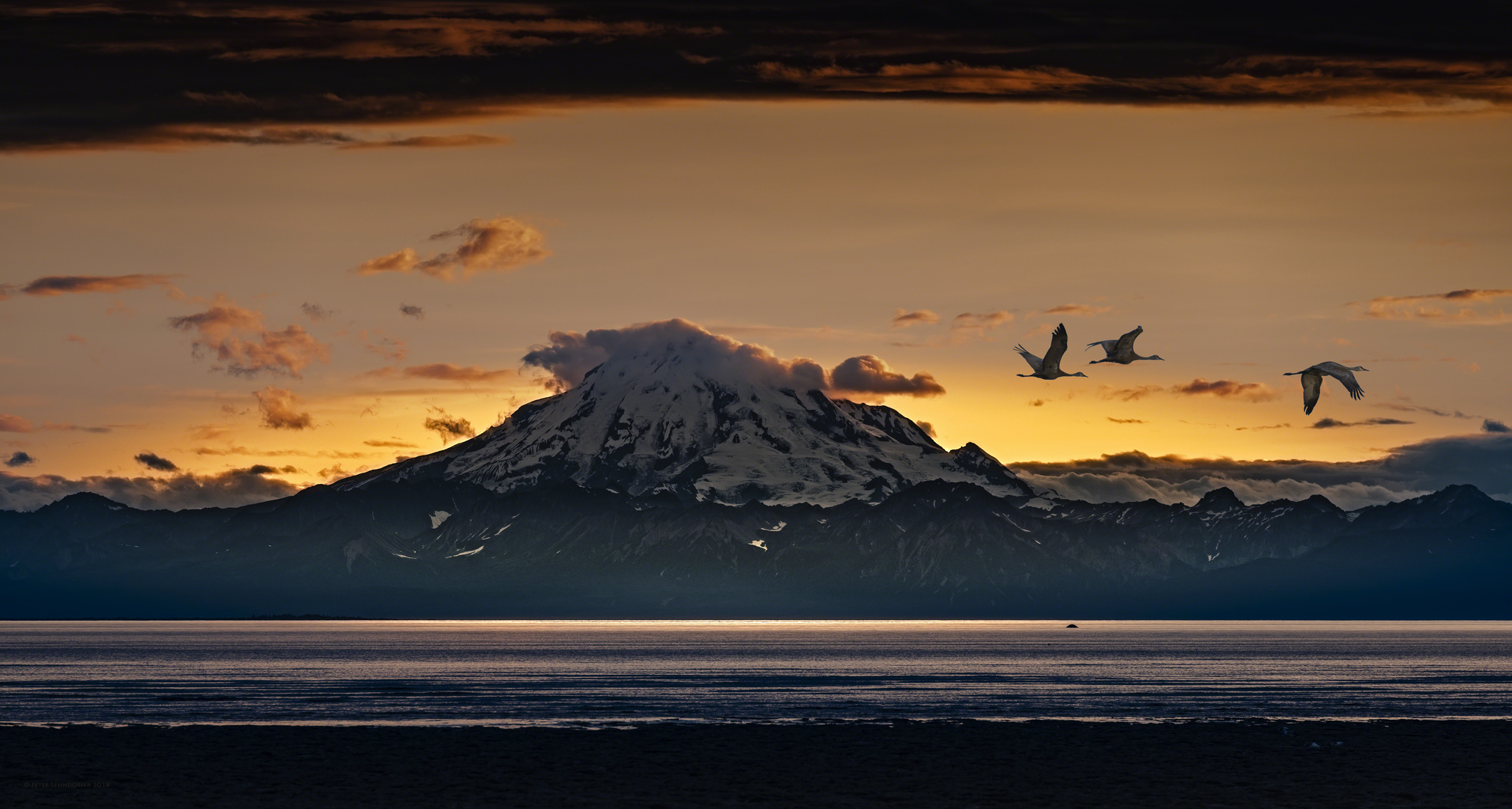 Sonnenuntergang am Mount Foraker