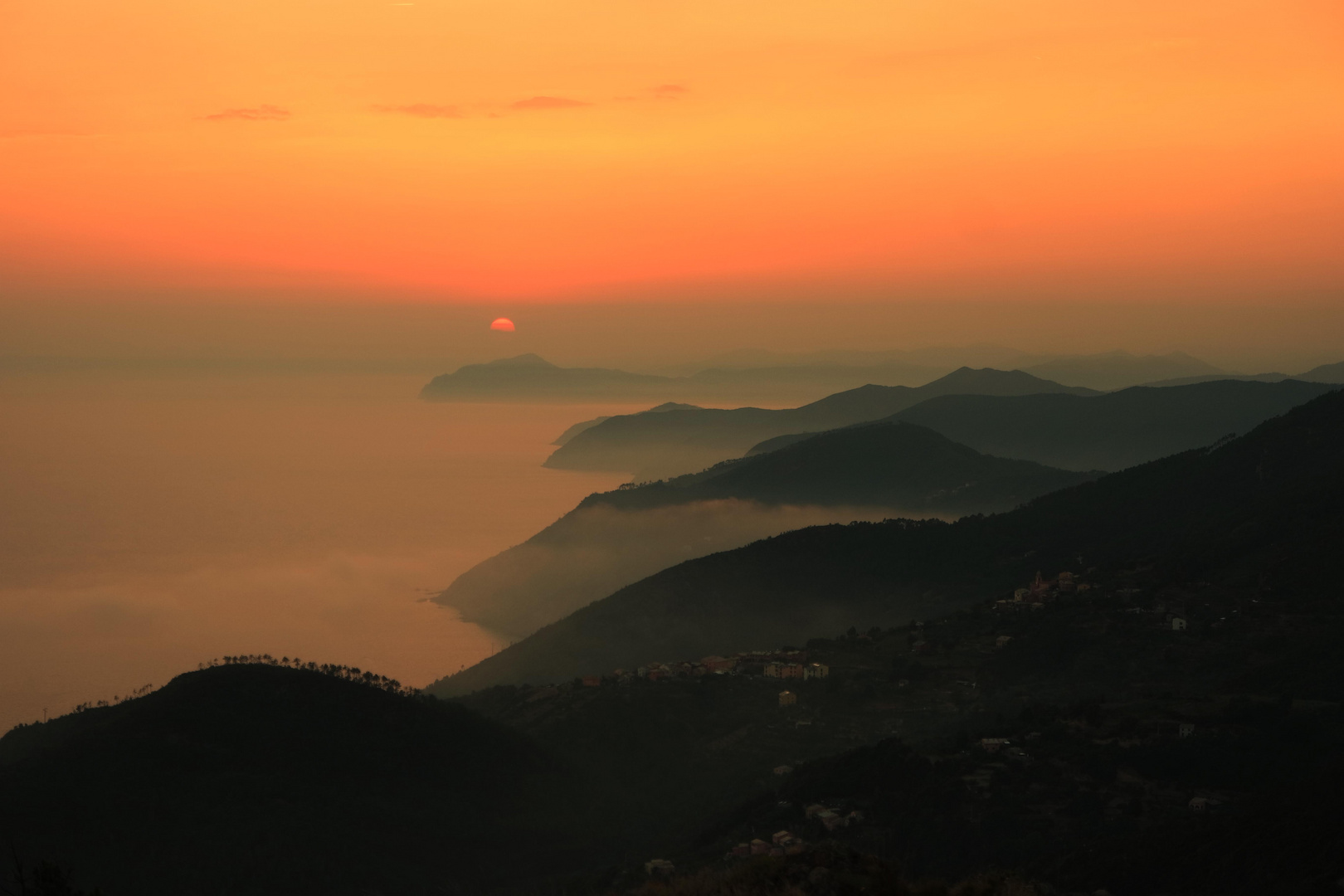 Sonnenuntergang am Mt. Rossola