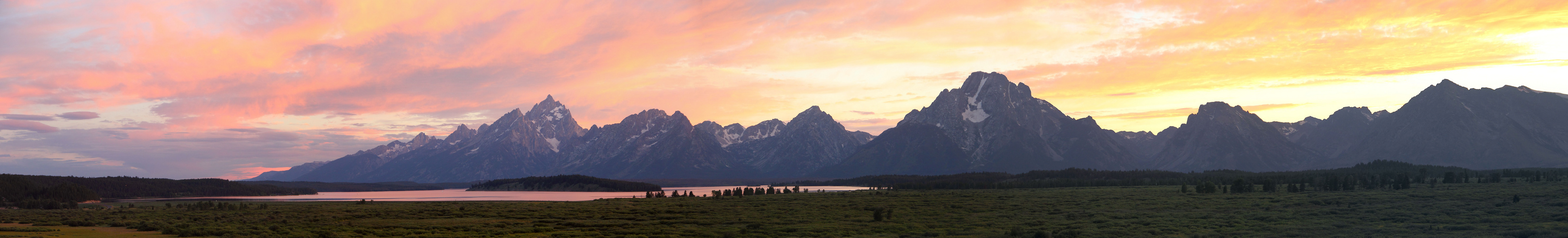 Sonnenuntergang am Mt. Teton