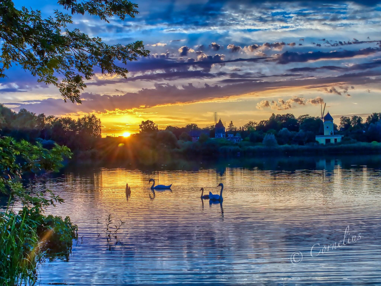 Sonnenuntergang am Mühlensee 